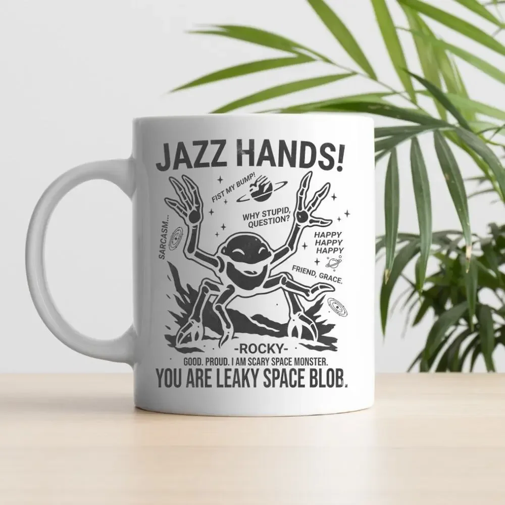 Project Hail Mary 15 oz Coffee Mug Rocky Jazz Hands Andy Weir White Mug PHM 2 - Picture 1 of 2